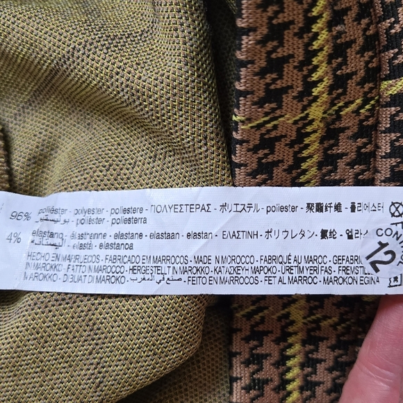 Zara Plaid Retro Inspired 60s Highwaisted Wide Leg Maude Capri Length Size S - Picture 5 of 5